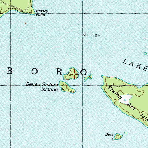 Topographic Map of Poplar Island, NH