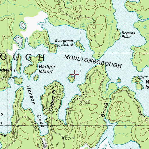 Topographic Map of Round Island, NH