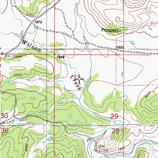 Topographic Map of City Creek, CO