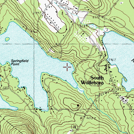 Topographic Map of South Wolfeboro Bay, NH