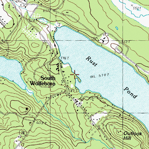 Topographic Map of South Wolfeboro Playground, NH