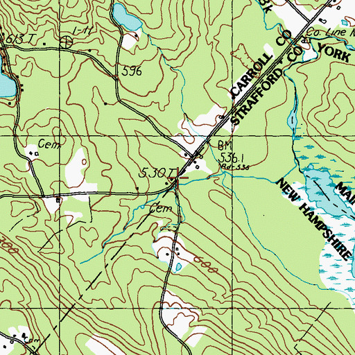 Topographic Map of Spinney Church (historical), NH