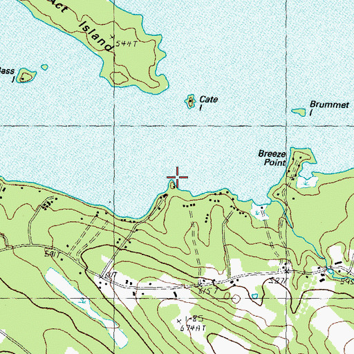 Topographic Map of Sunset Point, NH