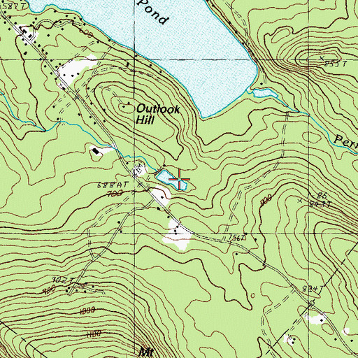 Topographic Map of Trapper Pond, NH
