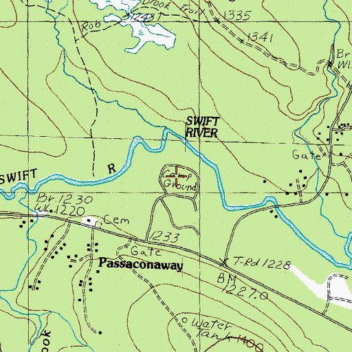 Topographic Map of University of New Hampshire Forest Camp, NH