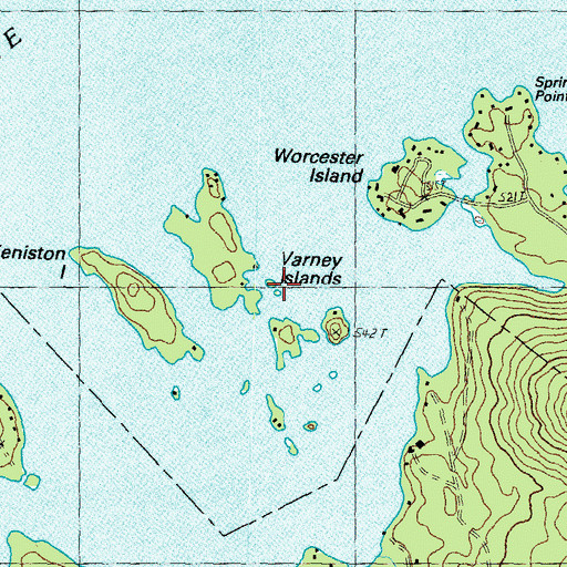 Topographic Map of Upper Shore Island, NH
