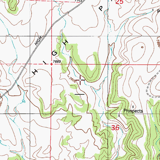 Topographic Map of High Park, CO