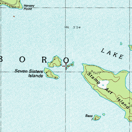 Topographic Map of Wal Island, NH