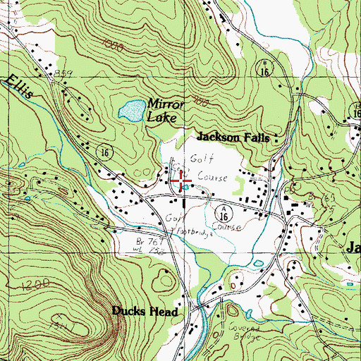 Topographic Map of Wentworth Golf Club, NH
