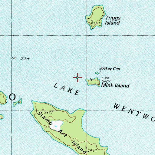 Topographic Map of West Jockey Cap Island, NH