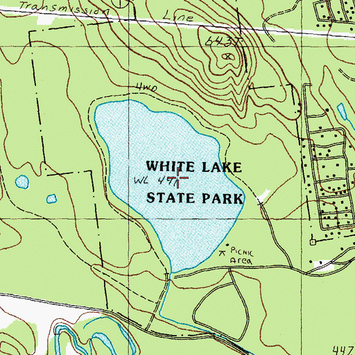 Topographic Map of White Lake, NH