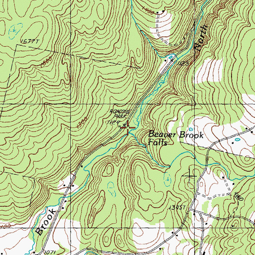 Topographic Map of Beaver Brook Wayside Area, NH