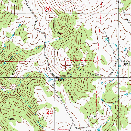 Topographic Map of Stahl Ranch, CO