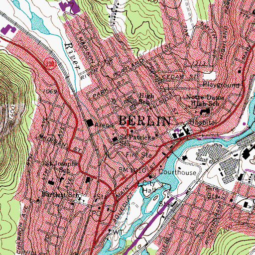Topographic Map of Christian Life Center, NH