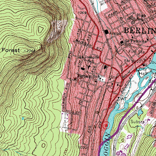 Topographic Map of Church of the Ressurection Eastern Orthodox Church, NH