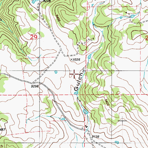 Topographic Map of Wann Ranch, CO