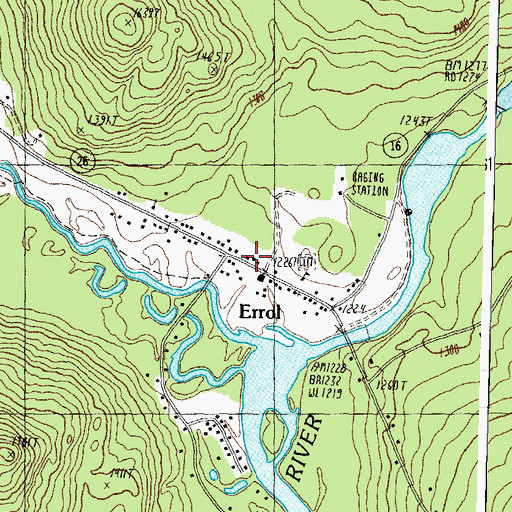 Topographic Map of Errol Post Office, NH