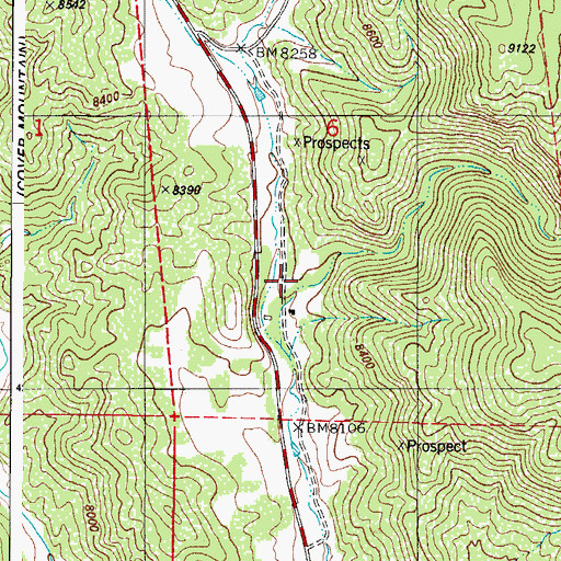 Topographic Map of Little Mack Gulch, CO