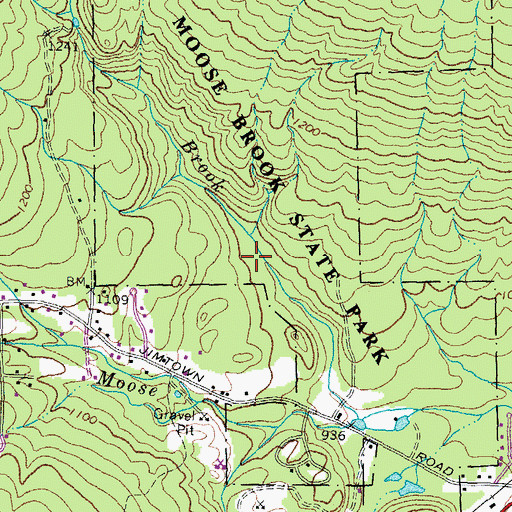 Topographic Map of Group Mountain Camping Area Number 2, NH