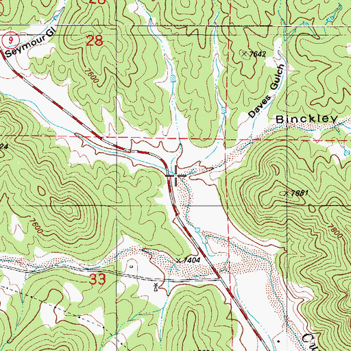 Topographic Map of Binckley Gulch, CO