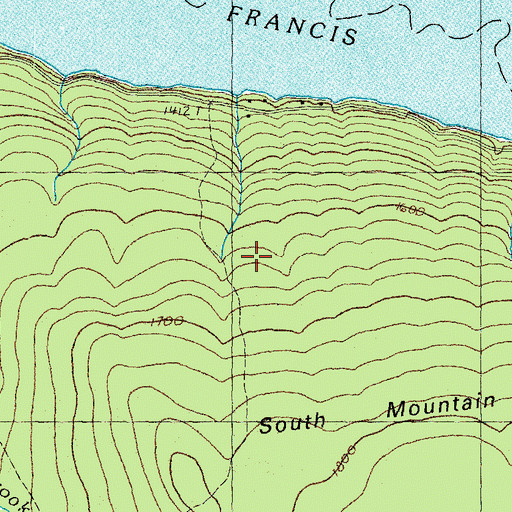 Topographic Map of Lake Francis Wildlife Area, NH