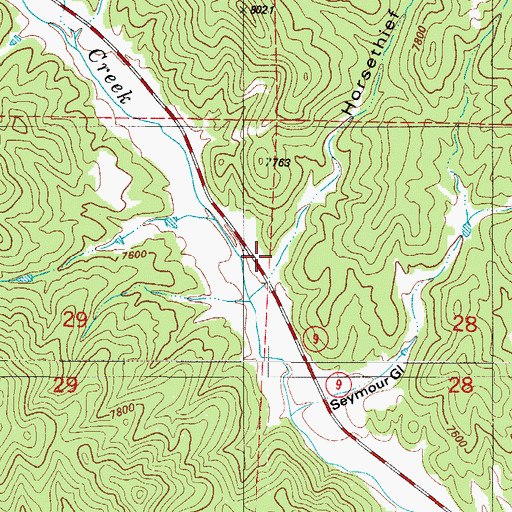 Topographic Map of Horsethief Gulch, CO