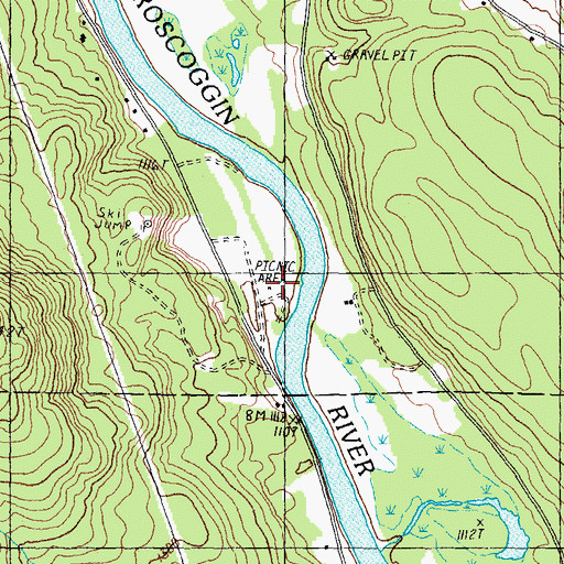 Topographic Map of Nansen Wayside Park, NH
