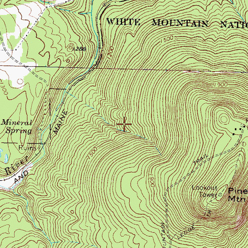 Topographic Map of RMC Brook Path, NH