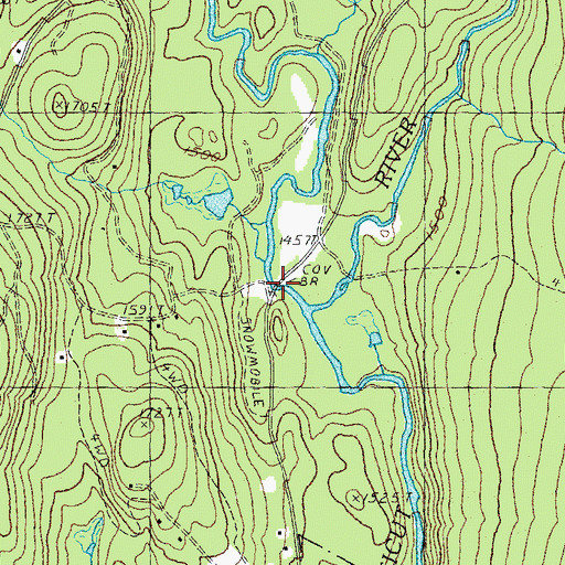 Topographic Map of River Road Bridge, NH