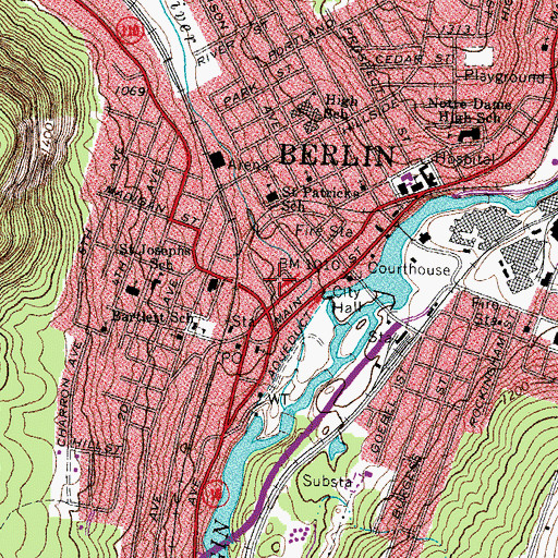 Topographic Map of Salvation Army, NH