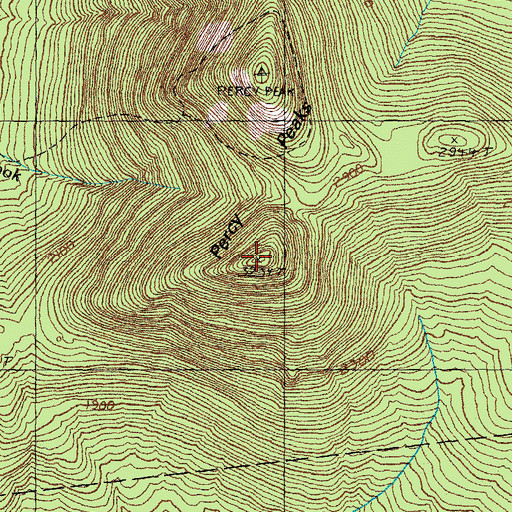 Topographic Map of South Percy Peak, NH