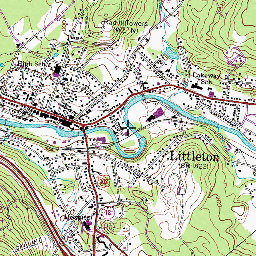 Topographic Map of Advent Christian Church, NH