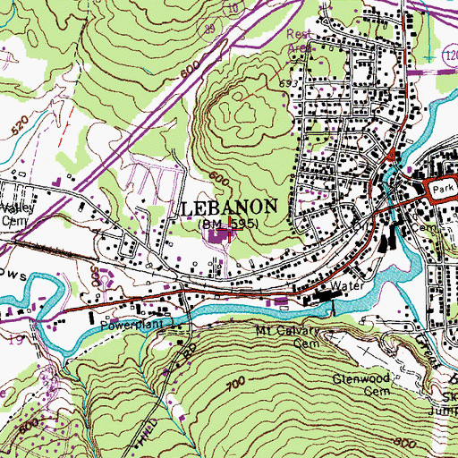 Topographic Map of Alice Peck Day Memorial Hospital, NH