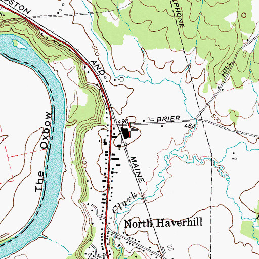 Topographic Map of Ames Plaza Shopping Center, NH