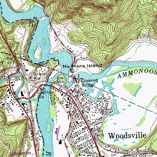 Topographic Map of Bath-Haverhill Bridge, NH