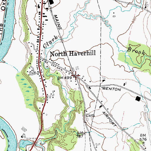 Topographic Map of Blackmount Station, NH