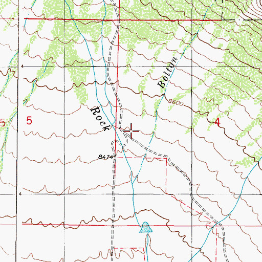 Topographic Map of Bolton Creek, CO