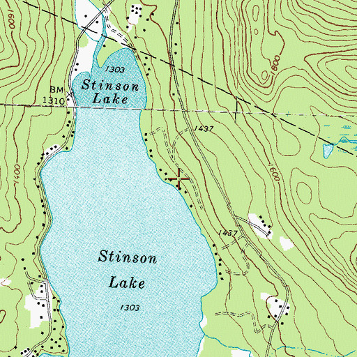Topographic Map of Camp Eagle Cliff, NH