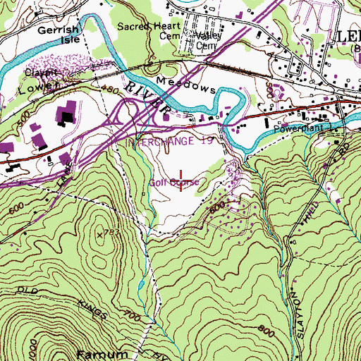 Topographic Map of Carter Country Club, NH