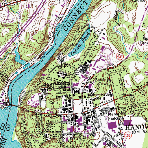 Topographic Map of Choate House, NH