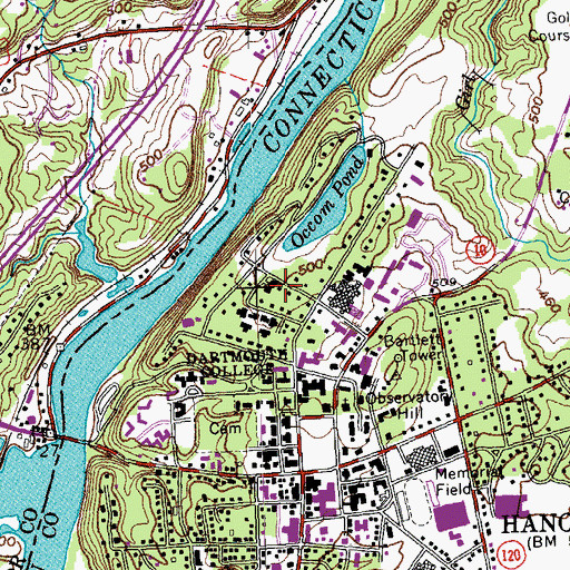 Topographic Map of Choats Residence, NH