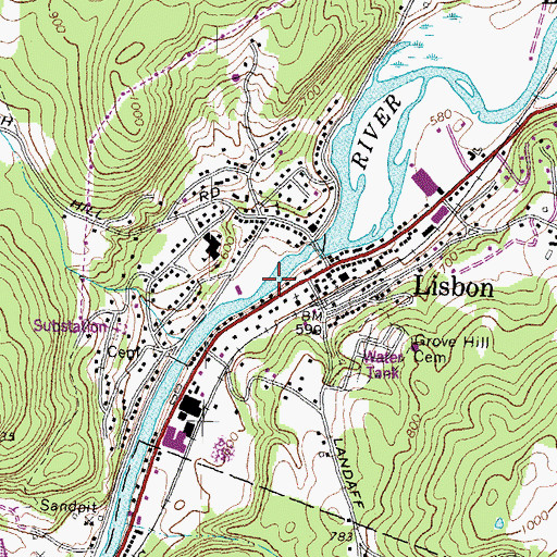Topographic Map of Church of the Epiphany Episcopal Church, NH