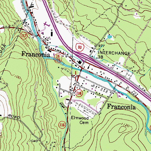 Topographic Map of Community Church of Christ, NH