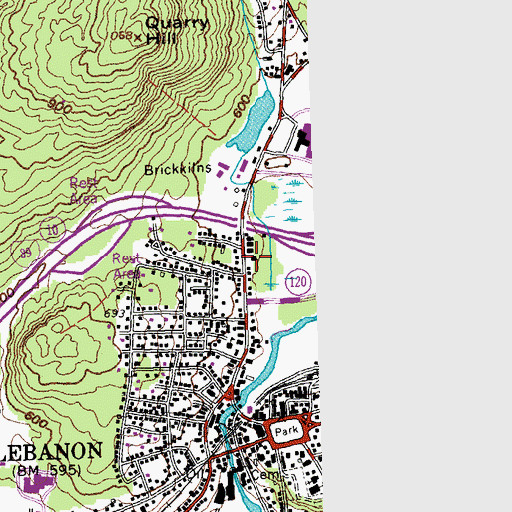 Topographic Map of Courtyard Pavilion, NH