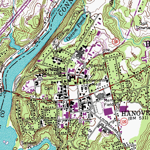 Topographic Map of Cutters Shabazz Building, NH