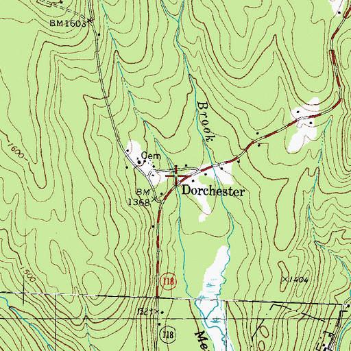 Topographic Map of Dorchester Common Historic District, NH