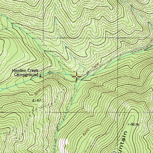 Topographic Map of South Prong, CO