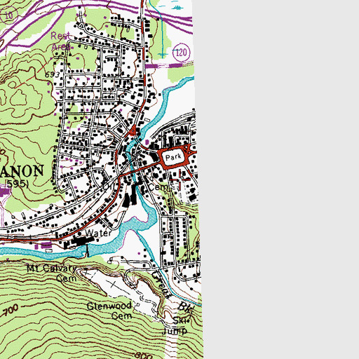 Topographic Map of First Congregational Church, NH