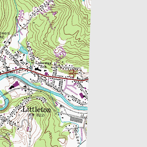 Topographic Map of Gilman Mobile Park, NH