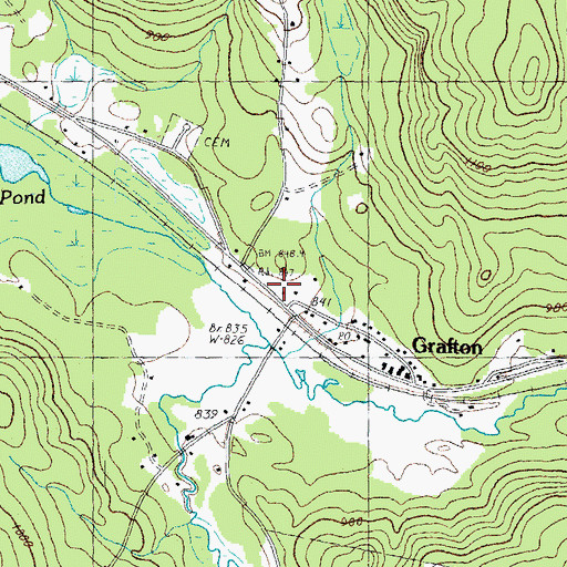 Topographic Map of Grafton Post Office, NH